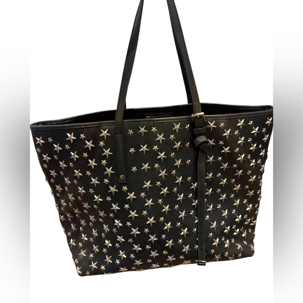 Jimmy Choo Black and Silver Studded Tote Bag & Wallet Set - Picture 2 of 9